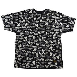 MISFITS SSUR PLUS REBEL Shirt XX Black White Allover Print Graphic T PuNk 2XL